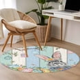 thumbnail image 4 of Round Rugs 3.3Ft, Happy Easter Round Area Rug Washable Indoor Throw Carpet, Spring Bunny Colorful Eggs Wooden Grain Soft Non Slip Circle Rug for Laundry Room Patio Home Decor Aesthetic, 4 of 8