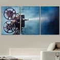 thumbnail image 2 of wall26 Canvas Print Wall Art Set Retro Vintage Hollywood Film Projector &amp; Smoke American Cultural Photography Modern Art Chic Multicolor Ultra for Living Room, Bedroom, Office - 24"x36", 2 of 5