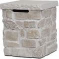 thumbnail image 6 of Real Flame Scottsdale Propane Tank Cover for Outdoor Gas Fire Pits, Storage Hideaway Side Table for 20 Pound Propane Tank, Natural Stacked Stone-like finish in Beige, 6 of 9