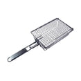 thumbnail image 2 of Cesta para parrilla de barbacoa, rejilla de hierro para barbacoa, mango grande plegable, cesta de malla antiadherente para acampar, cocinar al aire, 2 of 8