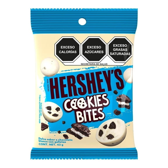 Chocolate blanco con galletas Hershey's Cookies Bites 43 g