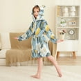 thumbnail image 4 of FORMRS Niños Bathrobe Unisex Hooded Robe Soft Plush Pajamas Sleepwear, Size 2-3T, Lemon Pattern, 4 of 7