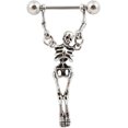 thumbnail image 1 of Pendientes para hombre Pendientes góticos Pendientes de calavera desmontables Pendientes de tuerca de Halloween, 1 of 3