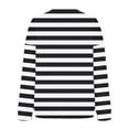 thumbnail image 5 of HAiming Striped Sweatshirt for Women Crewneck Long Sleeve Loose Winter Fall Pullover Trendy Comfy Trendy Tops, 5 of 5