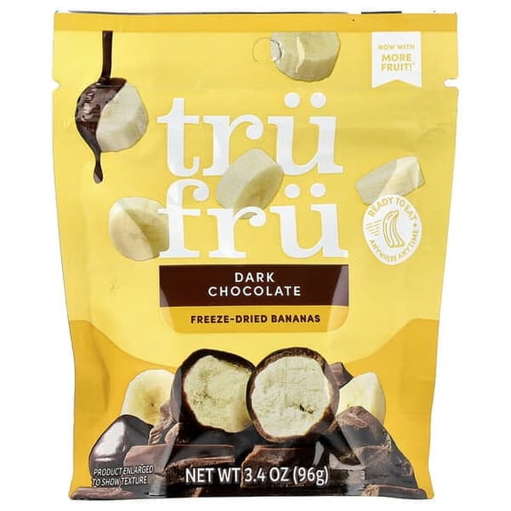 Tru Fru, Freeze-Dried Bananas, Dark Chocolate, 3.4 oz