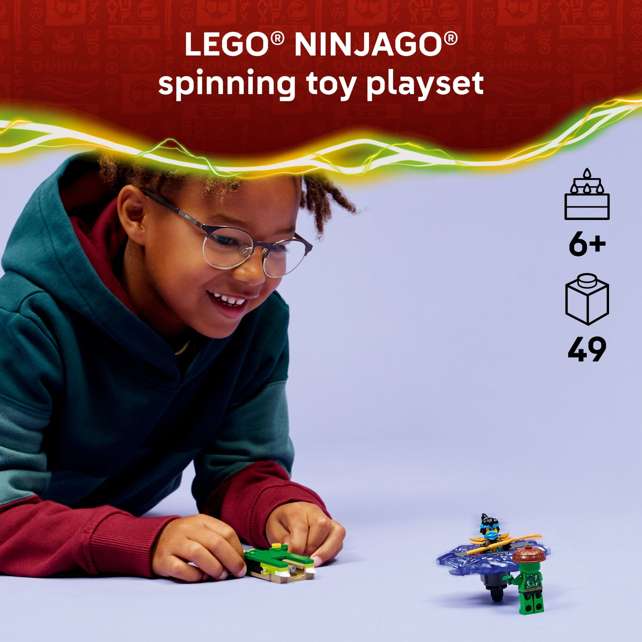 LEGO, NINJAGO Nya vs. Mutation Monster Spinner Toy, 71849, for