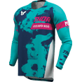 thumbnail image 5 of Thor 2026 Youth Kids Launchmode Bleach White/Aqua Motocross Offroad Jersey Pant Combo (Youth Medium / W26), 5 of 11