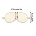 thumbnail image 2 of HYLLai Double-Sided Pure Mulberry Silk Eye Mask Soft Breathable Sleep Blindfold with Elastic Headband for Men and Women (White), 2 of 7