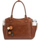 thumbnail image 1 of Bolso tote para laptop LOVEVOOK de 15,6" marrón con portavasos, 1 of 8