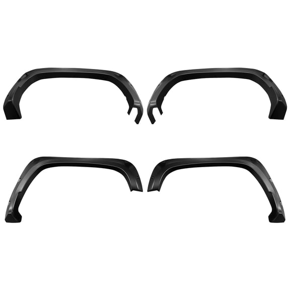 Ikon Motorsports Fender Flares Wheel Arch Extension Compatible with 2020-2022 Chevy Silverado 2500 HD, Pocket Riveted Style Injection PP Black Wheel Flare Cover Mud Guard Protector 4PCS Set
