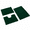 Dark Green-17"x24"+20"x32"+U Shape 20"x24", variant on Aqua Blue 17"x24"+20"x32"+U Shape 20"x24" Chenille Bathroom Rug Set
