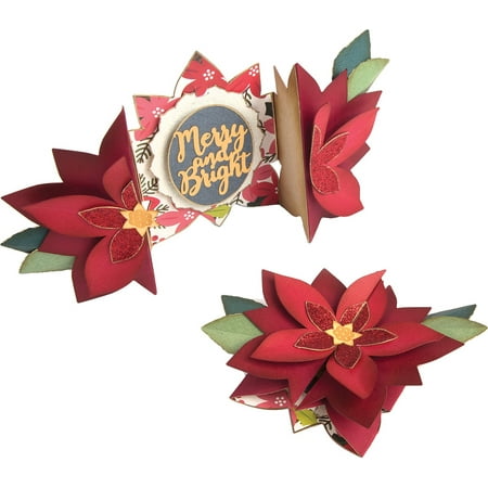 UPC: 0630454254232 | Sizzix Thinlits Die Set Card Poinsettia Fold-A-Long
