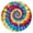 Colorful Tie Dye-1, variant on Rainbow Tie Dye Sunburst Round Fitted Tablecloth with Elastic Edge,Dining Table Cover Waterproof,Outdoor Round Tablecloth for Camping,Dining,Indoor and Outdoor