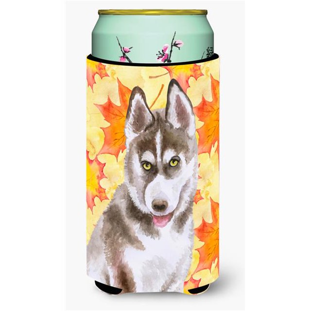 Siberian Husky Grey Fall Tall Boy Beverage Insulator Hugger