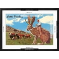 thumbnail image 5 of Art.com Jackalope with Cattle Art Print, Black Frame Wall Art, 23" x 17", 5 of 5