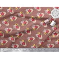 thumbnail image 3 of Soimoi Cotton Jersey Fabric Leaves & Peony Floral Fabric Prints By Yard 58 Inch Wide, 3 of 3