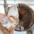 thumbnail image 3 of Vintage Embroidered Sponge Kitchen Scrubber - Thickened Non-Scratch Double-Sided Pot Brush & Scouring Cloth, Long-Lasting Foam, Easy to Rinse for Duty Pots, Pans, and Dish Cleaning, 4.7*4.1in, Brown, 3 of 5