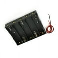 thumbnail image 5 of 2x 5-AA Slot Battery Holder Case Plastic Storage Box Series Black Wire Lead 7.5V, 5 of 6
