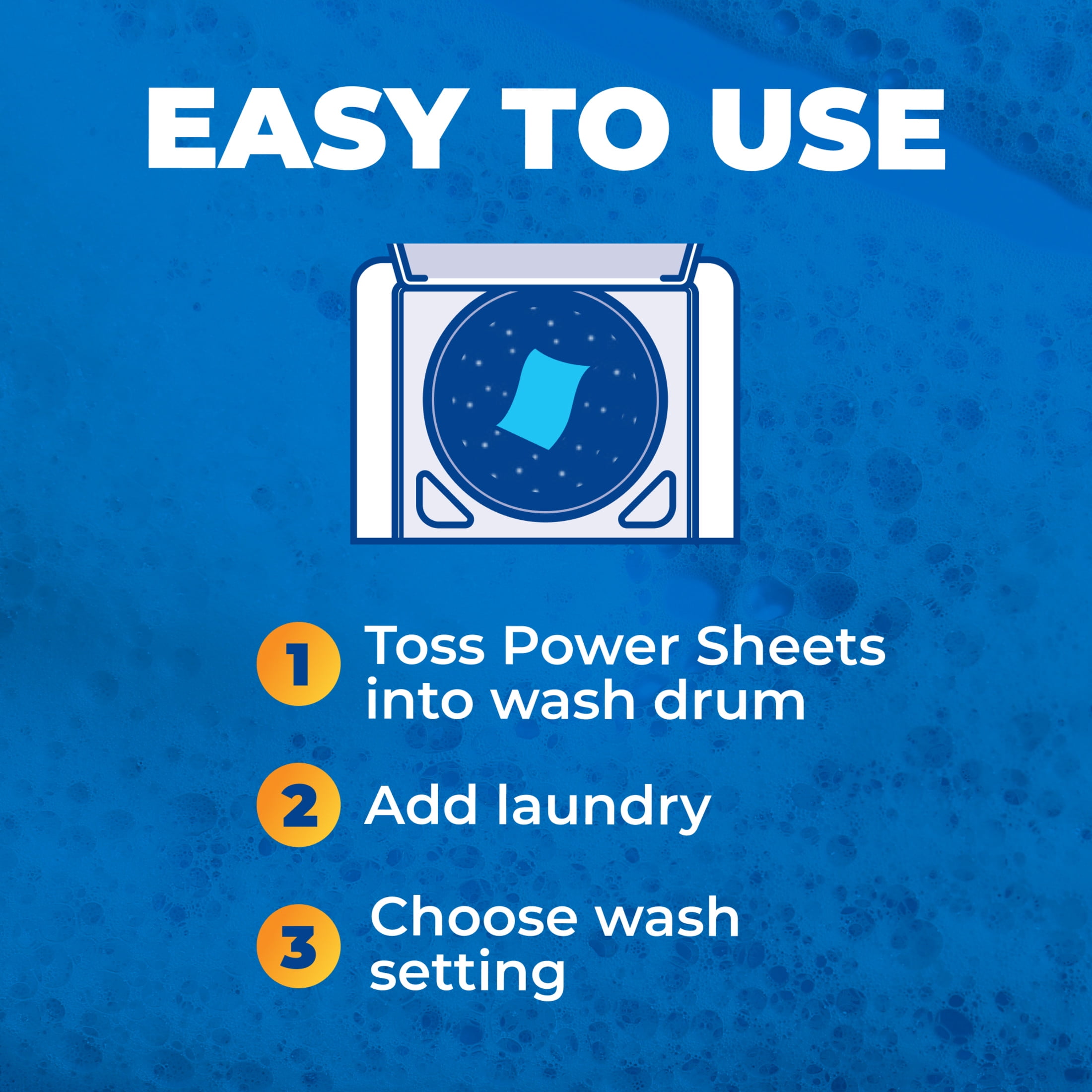 ARM & HAMMER Power Sheets Plus OxiClean Stain Fighters Laundry Detergent, Clean Cotton, 104 Count