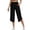 *Black, variant on Women's High Waist Bermuda Yoga Shorts, Elastic Waist Knee Length Casual Pants with Pockets Black,Women's Plus XXL