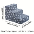 thumbnail image 2 of 3/4 Pets Steps Foam Dogs Secure Stairs Ramps Non-Slip Pets Star Steps for Protect Older Dogs Pets with Joint Pain Sofa Bed Ladde,4 blue, 2 of 5