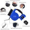 thumbnail image 4 of YSTINNG Retractable Dog Leash with Flashlight,Dispenser and Poop Bag Heavy-Duty Nylon Tape for Small,Medium Dogs and Cats One-Handed Brake and Lock.360°Tangle-Free.(Blue) DYF329-2225, 4 of 7
