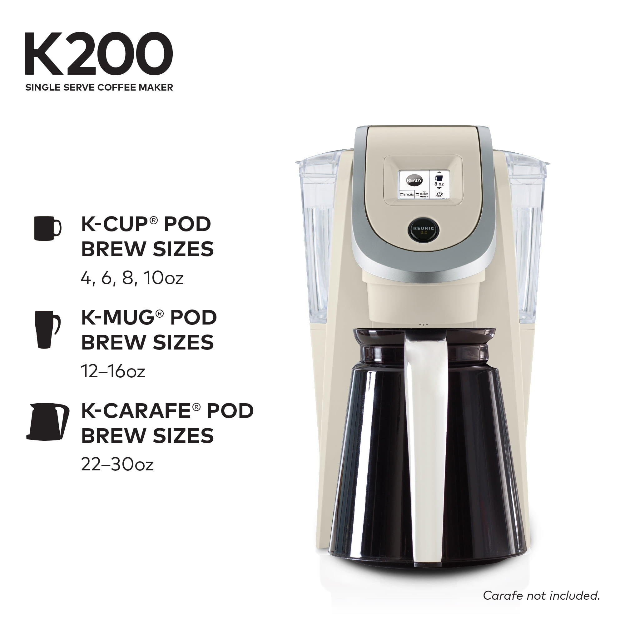 Keurig K200 Single Serve Black K-Cup Coffee Maker