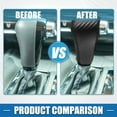 thumbnail image 3 of Unique Bargains Gear Shift Lever Cover Interior Gear Shift Knob Trim for Honda HR-V 2016-2022 Black Carbon Fiber Pattern, 3 of 7