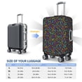 thumbnail image 4 of Kdxio Musical Notes Pattern Luggage Cover Washable Suitcase Cover Suitcase Protector Anti-scratch Suitcase cover Fits 18-32 Inch Luggage-Medium, 4 of 7