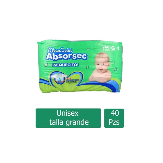 Kleen Bebé Absorsec Ultra Etapa G 9-13Kg Paquete Con 40 Pañales