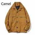 thumbnail image 1 of Abrigo estilo novio para mujer Chaqueta cargo Solapa Hombro caído Manga larga LooseBlackXL, 1 of 3