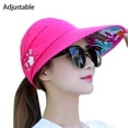 thumbnail image 2 of Sombreros para el sol para mujer, gorra con visera de ala ancha, sombrero para el sol de verano, 2 of 5