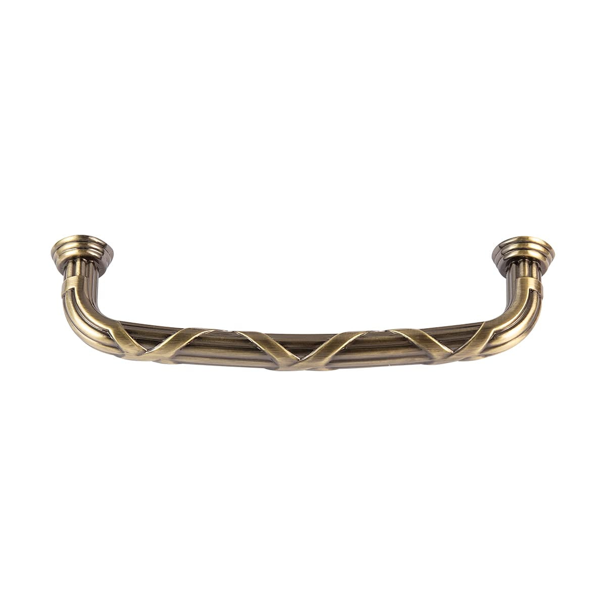 Utopia Alley 10pcs Riga Pull Handle - Decorative Cabinet Drop Pull Handles- Vintage Cabinet Hardware with Hand Finished Antique Brass - Metal Drawer Pull Handle, 5.0" Center to Center