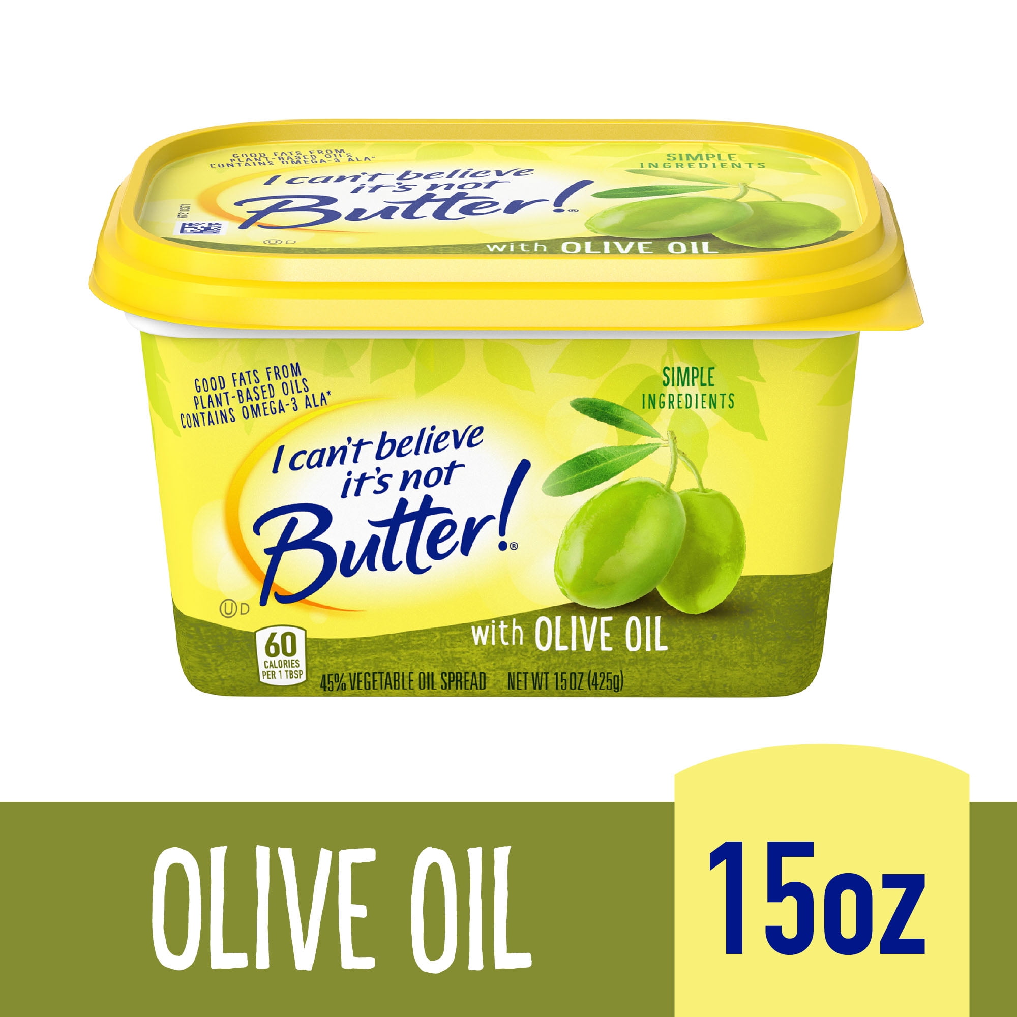 I Can't Believe It's Not Butter Olive Oil Spread, 15 oz