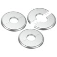 thumbnail image 1 of Uxcell 3-Pack Brida Dividida de Pared, ABS Redonda Autoadhesiva para Tubo de 25 mm/0.98 in [Plateado, 6.5mm/0.26in H], 1 of 6