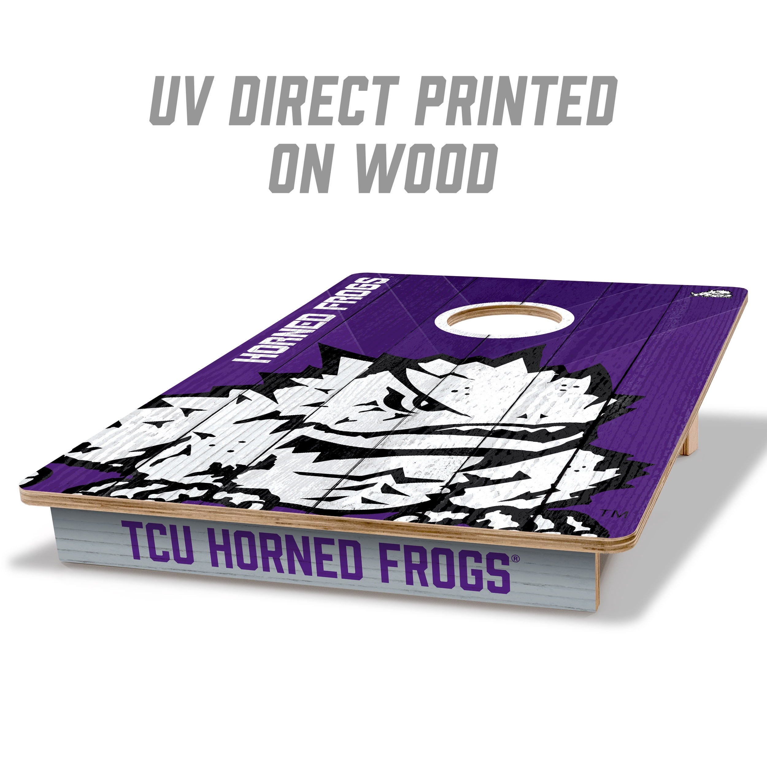 YouTheFan NCAA TCU Horned Frogs 2' x 3' Cornhole Game No Bags