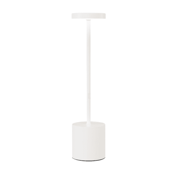 Amorosa Lámpara LED Mesa Recargable Táctil, 3 Tonos de Luz, Diseño Metálico Portátil para Dormitorio