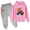 thumbnail image 3 of Conjunto de sudaderas con capucha para niños y niñas, sudaderas con capucha de dibujos animados y pantalones largos, traje de 2 piezas, conjuntos para niños, ropa de Blaze y los Monster Machines, 3 of 5