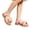 Pink, variant on Weebloom Little Girl Sandals Pearl Glitter Flat Sandals Hook & Loop Closure Slide On Summer Shoes Beach Walking Sandals