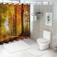 thumbnail image 7 of Shiartex Leaves Pretty Shower Curtain Set 100% Polyester Fiber Washable Curtain with Hooks 60x72, 7 of 7