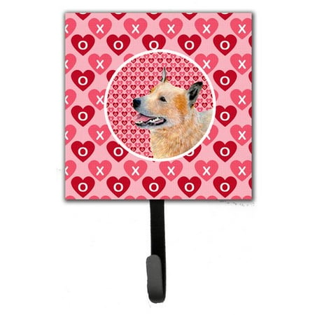 Caroline's Treasures Australian Cattle Dog Valentine's Love and Hearts Leash Holder and Wall Hook