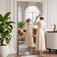 thumbnail image 2 of EDX Rectangle Full Length Mirror 78"x38" Full Body Mirror Rectangle Free Standing Wall Mounted Leaning Hanging Floor Mirrors, Black, 2 of 8