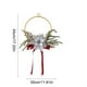 thumbnail image 3 of Western-style Wedding Bridal Hand Wreath Christmas Party Decoration Metal Wreath Bow Home Wall Hanging Wreath, 3 of 6