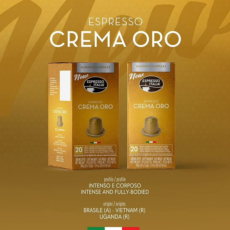 Espresso Italia Aluminum Nespresso Compatible Pods, 100
