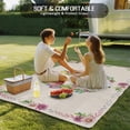 thumbnail image 4 of Spring Floral Outdoor Rug for Patio/Deck/Porch, Non-Slip Large Area Rug 4 x 6 Ft, Watercolor Easter Eggs Wreath Plants Beige Indoor Outdoor Rugs Washable Area Rugs, Camping Rug Carpet Runner, 4 of 8