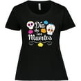 thumbnail image 3 of Inktastic DÃ­a De Los Muertos Sugar Skulls Women's Plus Size T-Shirt, 3 of 5