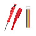thumbnail image 1 of Mechanical Pencil 3 Colors Refill Construction Tools Job Marking Scriber Solid Woodworking Tools Carpenter Pencil With Sharpener red pen suit 3, 1 of 6