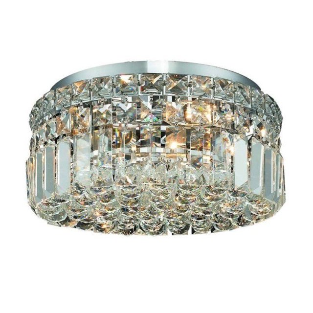 Elegant Lighting Maxime 12" 4 Light Elements Crystal Flush Mount