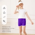thumbnail image 2 of Resinta 4 Pack Youth Girls Athletic Shorts Quick Dry Active Shorts Big Girl Summer Sports Shorts for Running Dance Yoga, 2 of 9