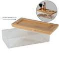 thumbnail image 4 of Simplify Clear Jewelry and Cosmetic Organizer Box with Bamboo Lid, 4 of 8